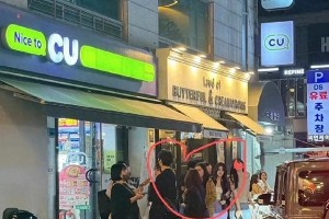 林一首尔街头被偶遇 休闲穿搭引热议